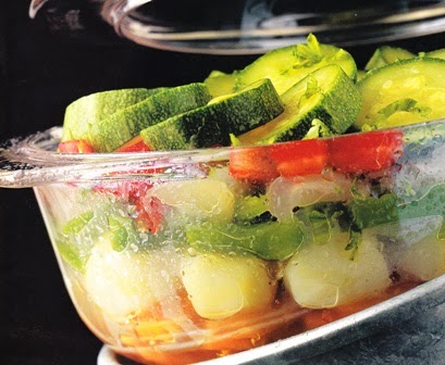 verduras en microondas